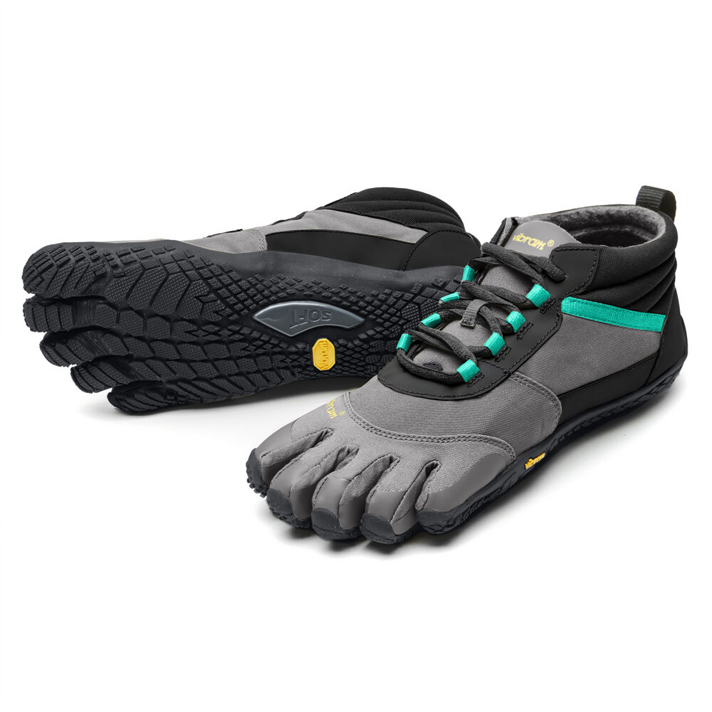 Vibram Fivefingers V-Trek Insulated Bayan Yürüyüş Ayakkabısı Siyah/Gri/Yeşil,QT2970648